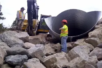 Drywell storm drain installation